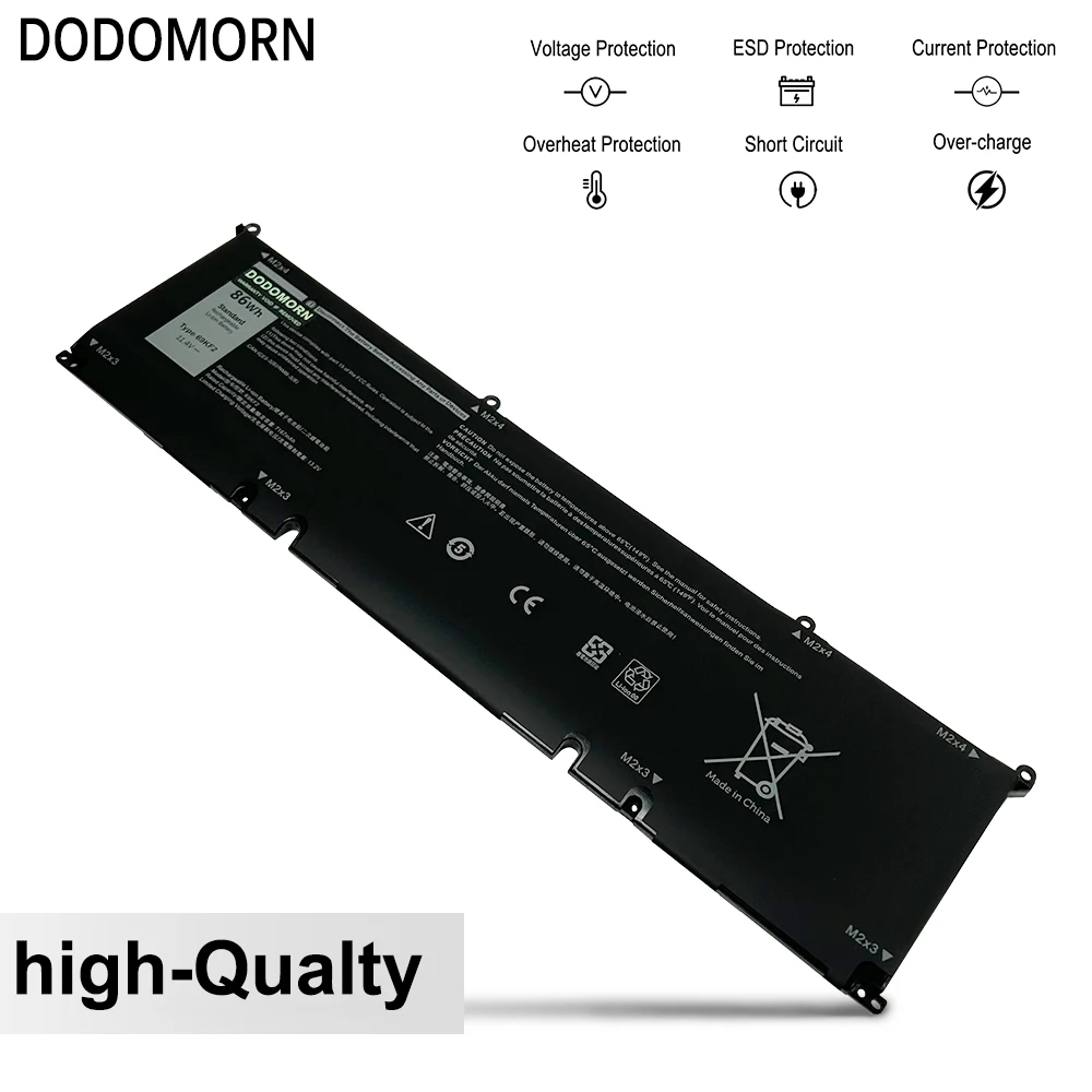 DODOMORN 100% جديد 69KF2 86WH بطارية عالية الجودة لديل M15 M17 R3 XPS 15 9500 G7 7500 الدقة 5550 P100F P45E P91F P87F00