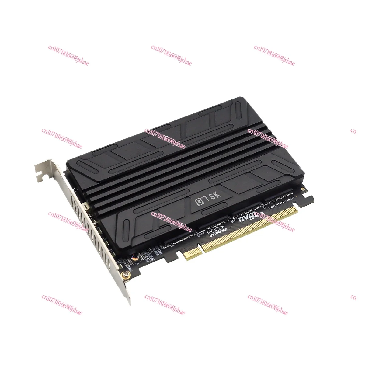 Four-disc Expansion Card PCIe4.0 X16 To NVMe 4-disc Array Adapter Card Aluminum Alloy Heat Sink