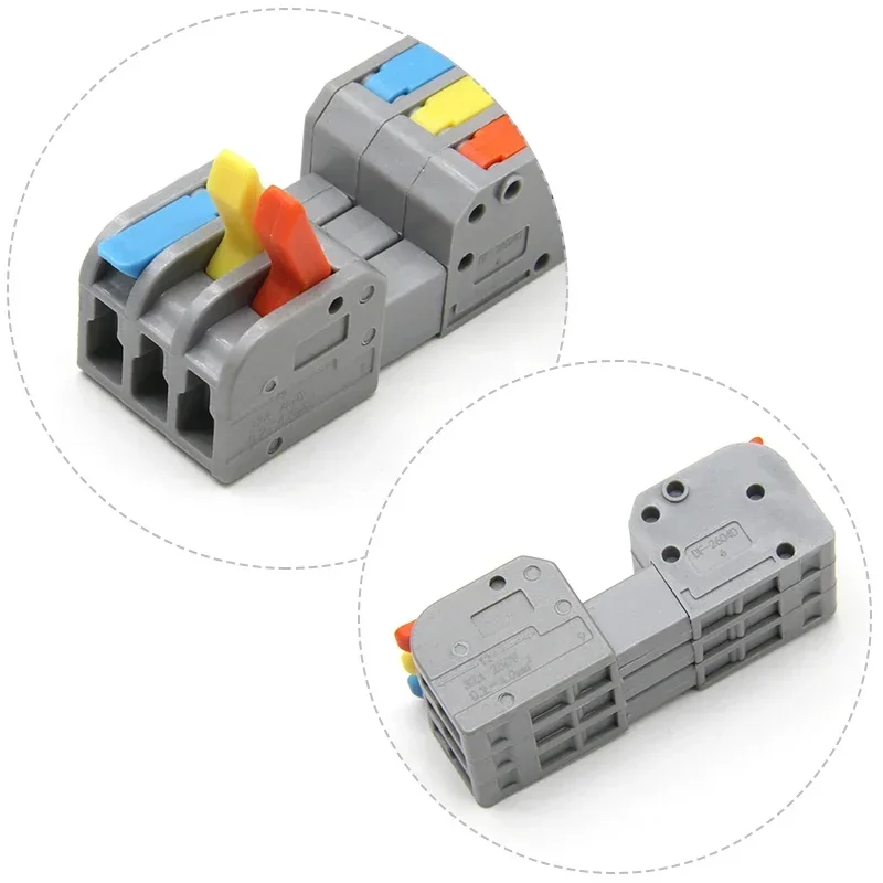 Quick Wire Connector Docking Mini Universal Compact Electrical Wiring Connectors Push-in Butt Conductor Terminal Block