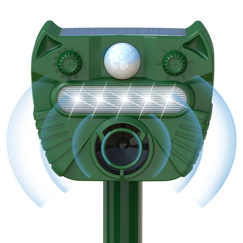 

Репеллент для кошек в саду, ультразвуковой отпугиватель кошек, солнечный отпугиватель животных, водонепроницаемый, репеллент для кошек, собак, лисы, птиц-T02C