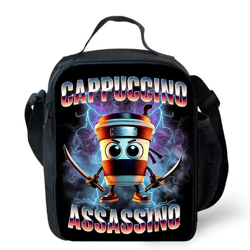 Lunch bags for Child,Cartoon Brainrot School Picnic Bags for Girls Boys,Large Kids Insulation Cooler Bags for Aged 4-10 years