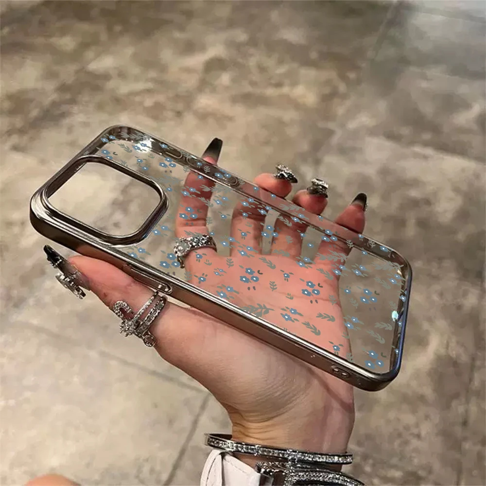 Blumen-Handyhülle für iPhone 17 15 16 Pro Max Hüllen iPhone 15 14 13 12 11 17 Pro Max Plus Transparente Beschichtung Stoßfeste Hüllen – Detail 3