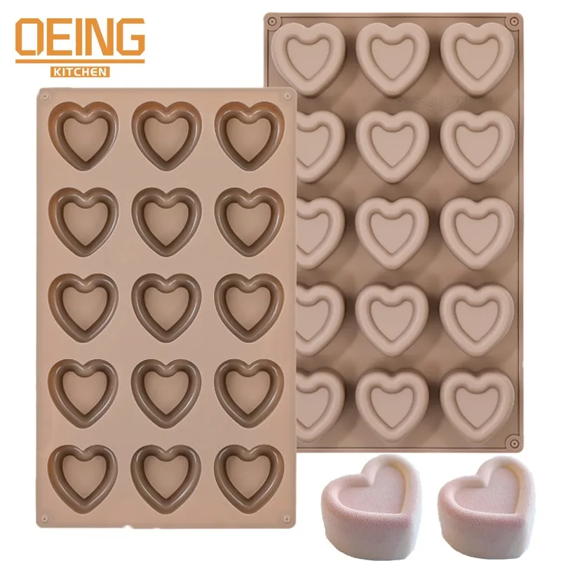 

12 Holes Heart Silicone Candy Molds for Baking Chocolate Dessert Mini Gummy Pudding Cake Decorating Accessories Kitchen Supplies