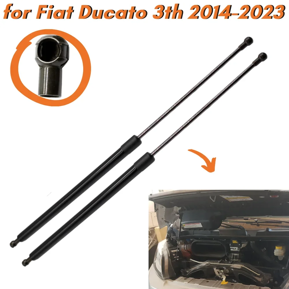 

Qty(2) Hood Struts for Fiat Ducato for Peugeot Boxer 3th 2014-2023 Front Bonnet Gas Springs Shock Absorber Lift Supports Prop