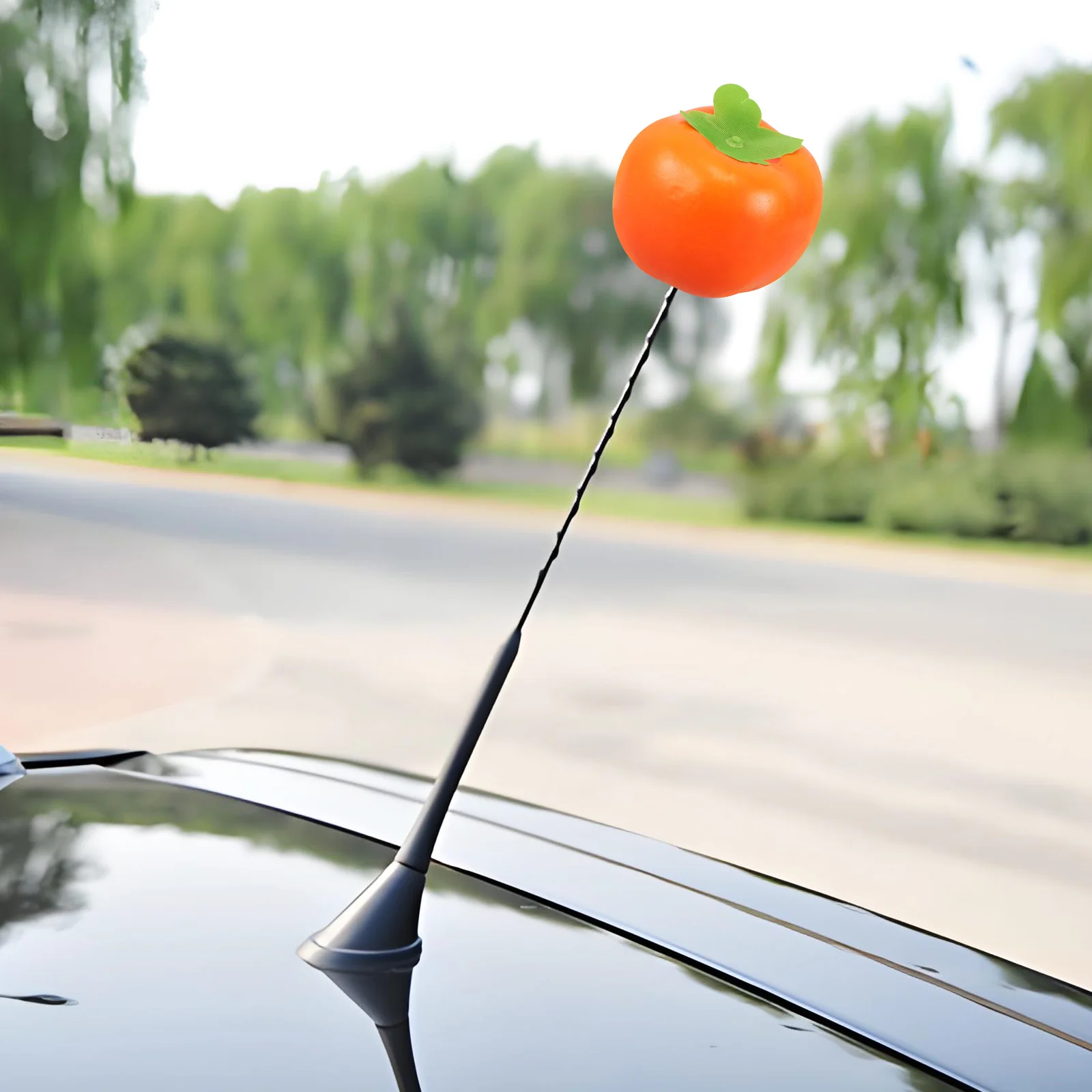 

Car Persimmon Antenna Topper Cute Auto Decoration Durable Plastic Car Roof Ornament Antenna Ball Auto Decoration