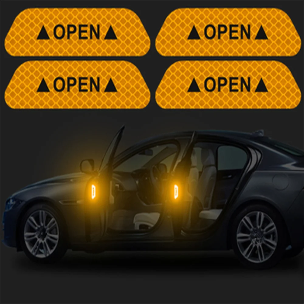 Reflective Car Accessories Door Sticker Safety Tape inside Auto for Toyota Chr Alfa Romeo Giulietta Cla Jeep Compass 2022