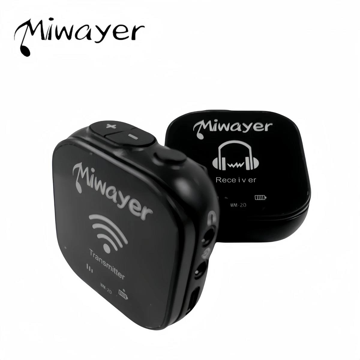 

Miwayer WM-20 5.8GHz Wireless In Ear Monitor Transmitter Receiver System, IEM System with Auto Pairing, for Live Performance/Gig