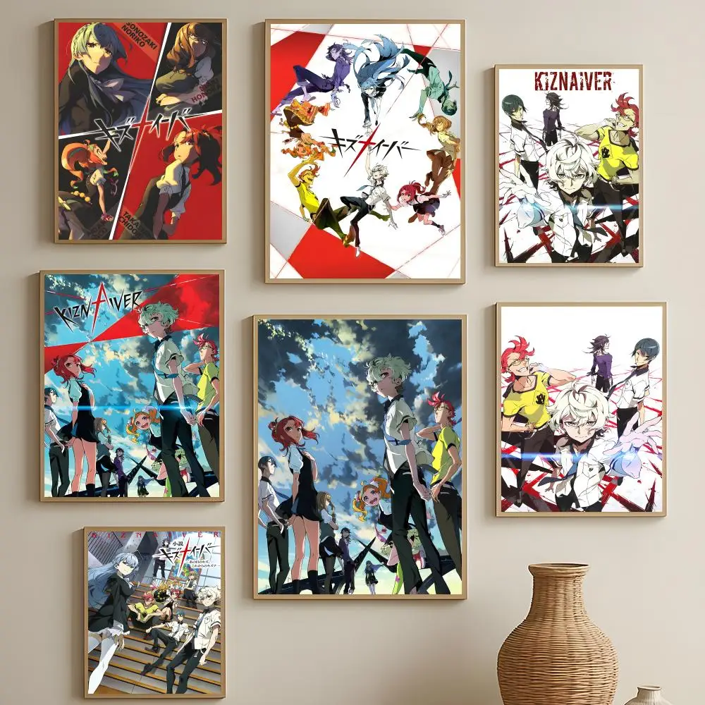 sci-fi anime Kiznaiver Poster HD Self-Adhesive Waterproof Wall Art Easy to Apply Multi-Scene Decor