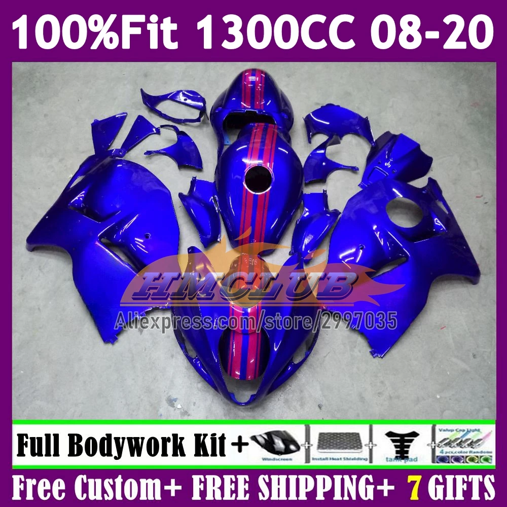 OEM Body For SUZUKI Hayabusa GSXR-1300 GSXR 1300 CC 162No.169 blue light GSXR1300 08 09 10 11 12 13 14 15 16 17 18 19 20 Fairing