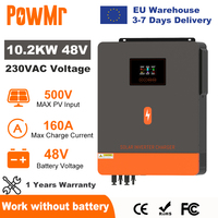 EU Stock PowMr 10.2KW Hybrid Solar Inverter 48V 230V On Grid Off Grid Pure Sine Wave Inverter MPPT 160A Solar Battery Charger