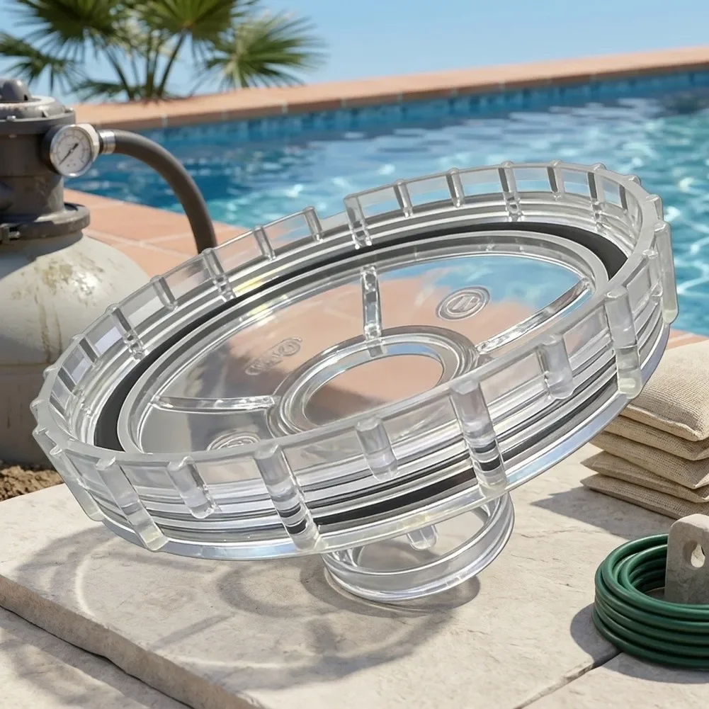 For Pool Maintenance White Filter Pump Transparent Cover Improved Filtration Efficiency Long Lasting Durability