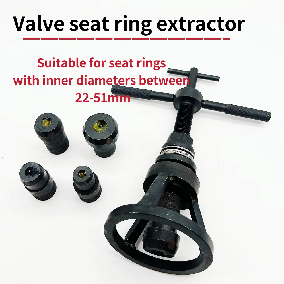 Manual valve seat ring extractor, tensioner, new valve door seat maintenance tool, puller, puller