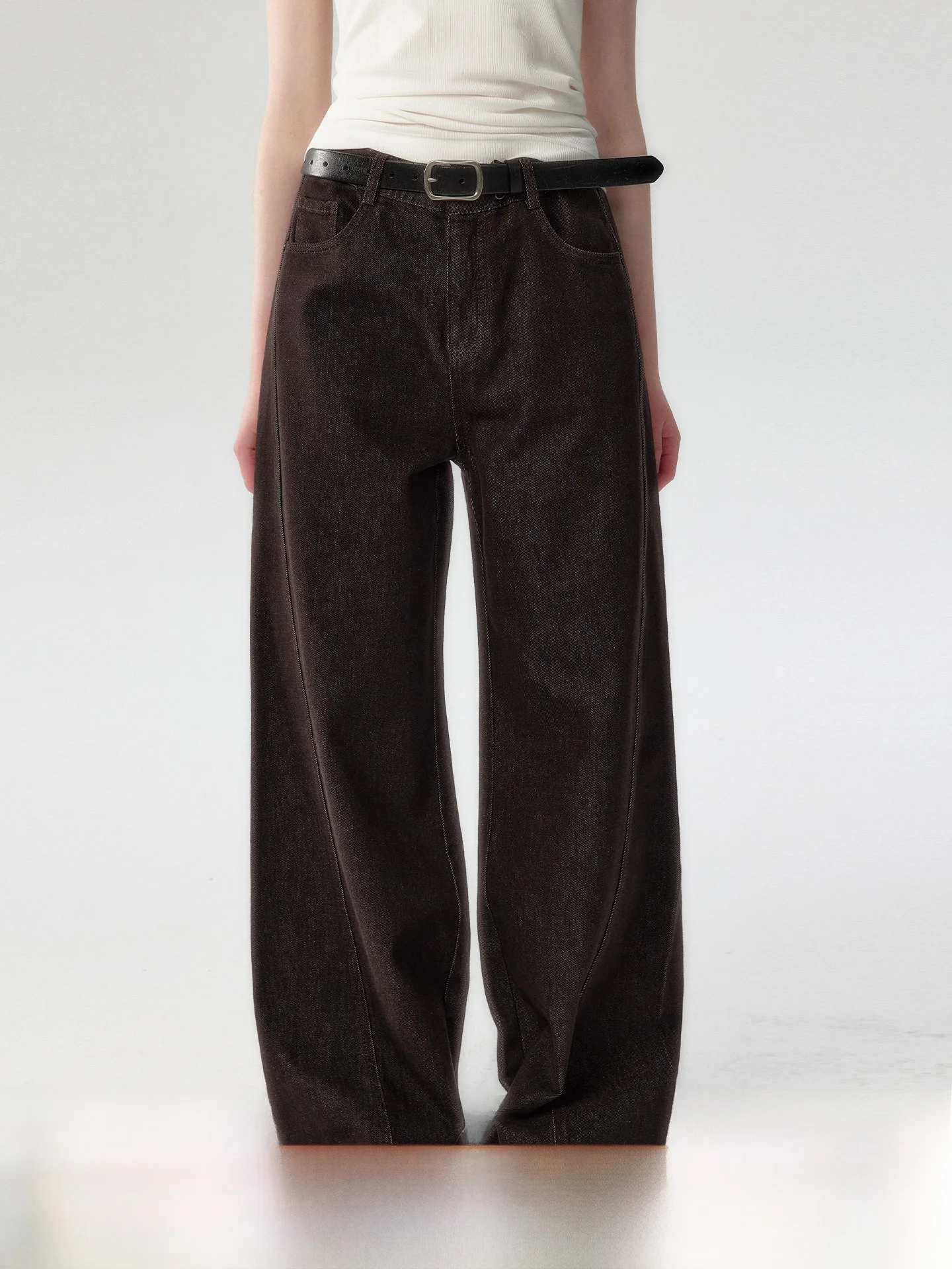  plus Cotton Feel Straight Leg Jeans Women's Casual Long Pants Spring Autumn High Waist Zipper Pure Color Comfortable...