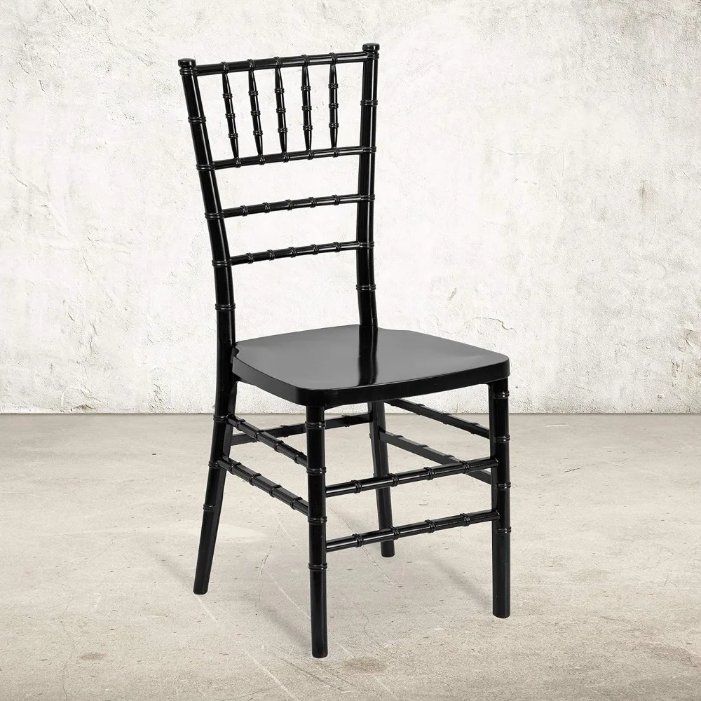 Black Resin Stacking Chiavari Chair