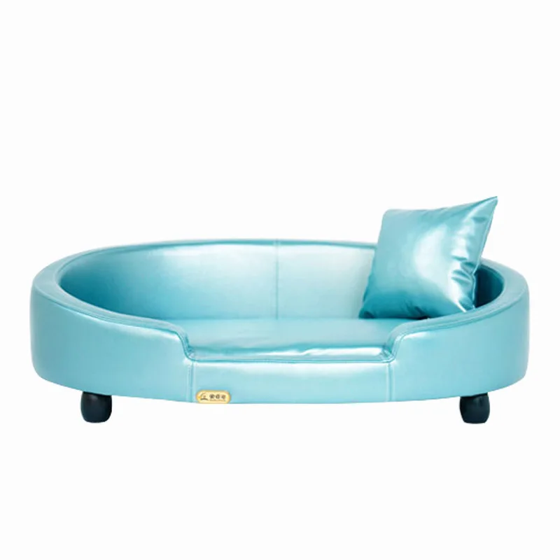 

Cotton and linen pet bed, removable and washable dog sofa pet nest
