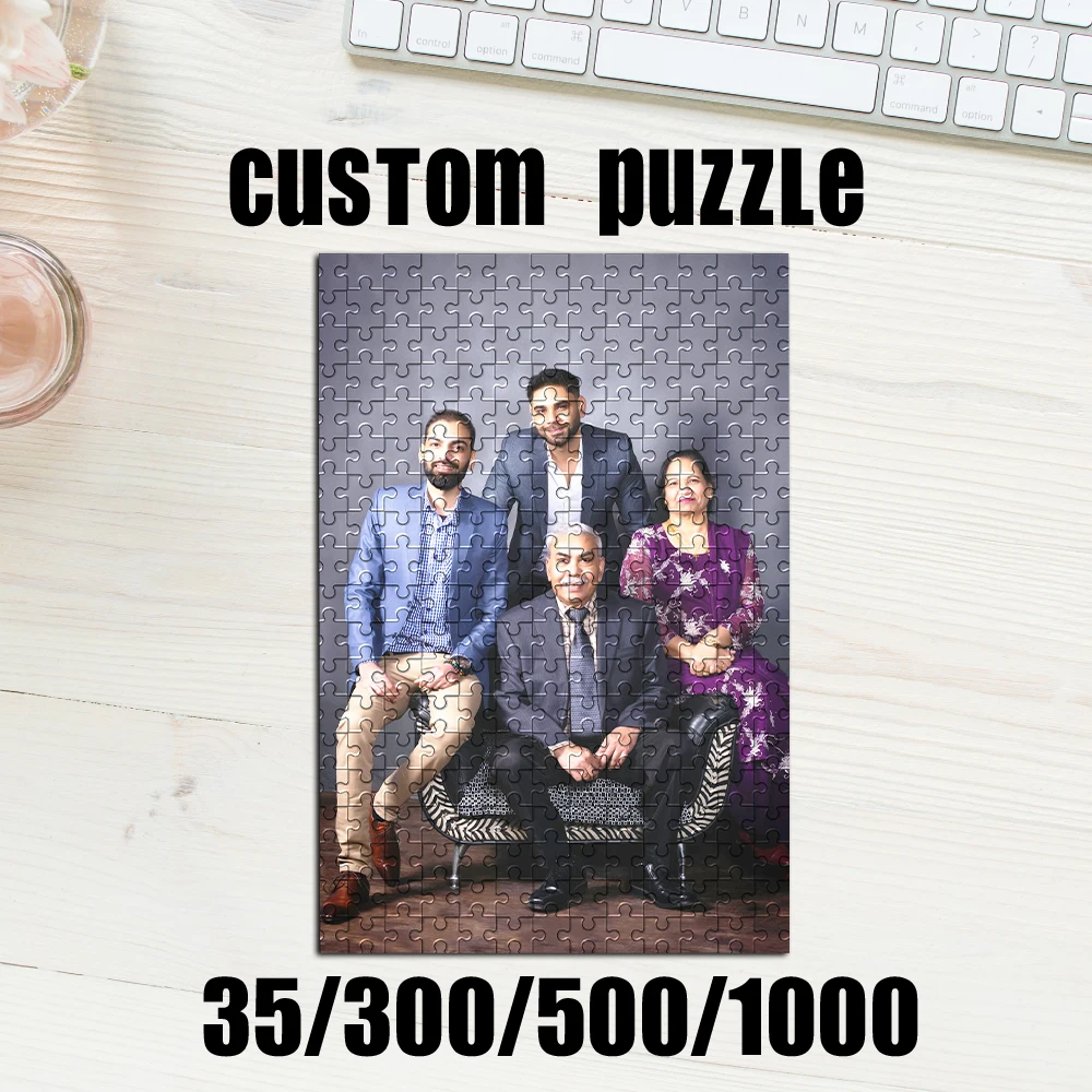 35/300/500pcs  FAMILY Custom Poster Custom Puzzles in Photos Customizable Picture For Children Toy Holiday Gifts, Meaningf