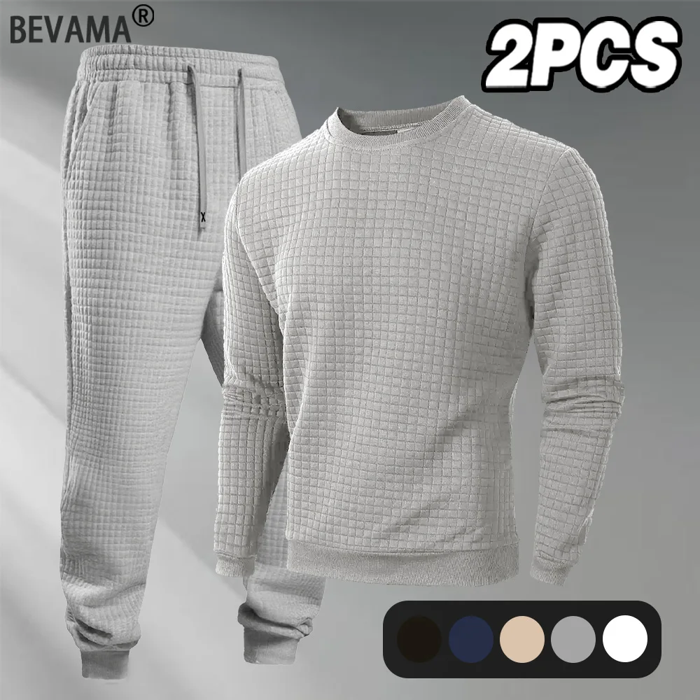 

Autumn Casual Tracksuit Men's Daily Jogging Sweatshirts and Sweatpants 2-piece Set Outdoor Sports Long Sleeves Sportswear Suit