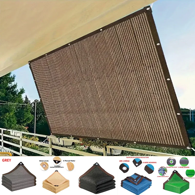 Sun Shade Net Multi-Purpose for Yard Balcony Plant Cover UV Protection Durable Netting for Garden Privacy Screen