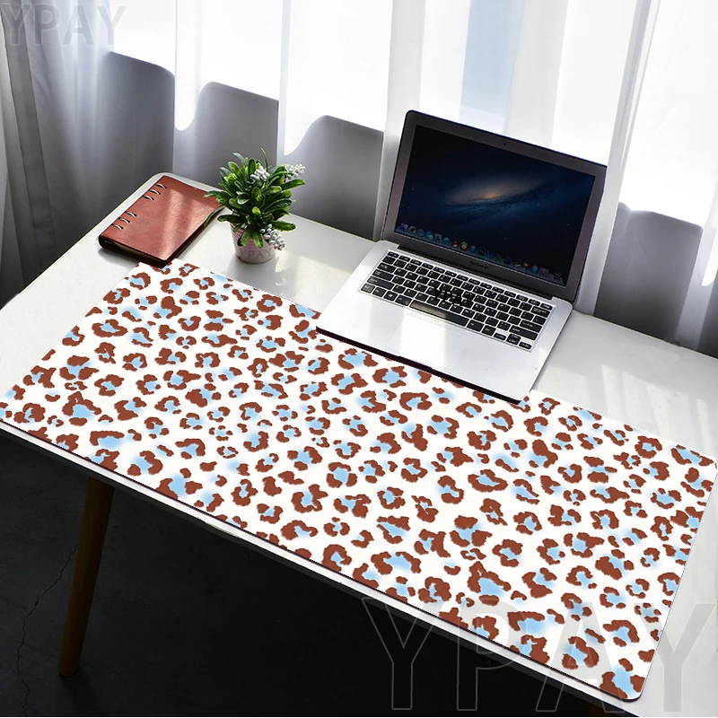 Leopard Print Mouse Pads Gaming Mousepad Gamer Mouse Mat Keyboard Mats Desk Pad Popular Mousepads XXL 90x40cm For Computer
