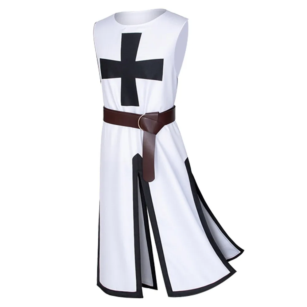 Robe de sanctuaire de chevalier de la Renaissance médiévale, découpée à la taille, Costume de guerrier de rôle d'halloween, vêtements de scène ethniques pour femmes
