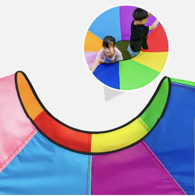 Talpa Tiro Arcobaleno Ombrello Paracadute Multigiocatore Giocattolo interattivo Genitore Bambino Gioco di attività Prop Bambini Sport all'aria aperta