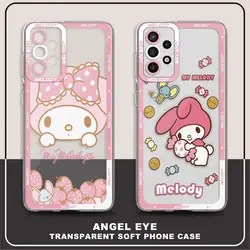 My Melody custodia per telefono rosa per Samsung Galaxy A54 A53 A52 A14 5G A34 A12 A13 A32 A21s A23 A51 A33 A71 Cover trasparente Fundas