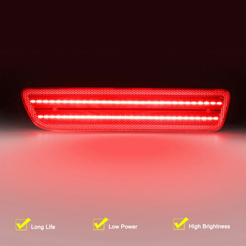 Gruppo lampada indicatore riflettore laterale LED posteriore lente trasparente 12V per Ford Mustang 2005-2009 luci di parcheggio rosse