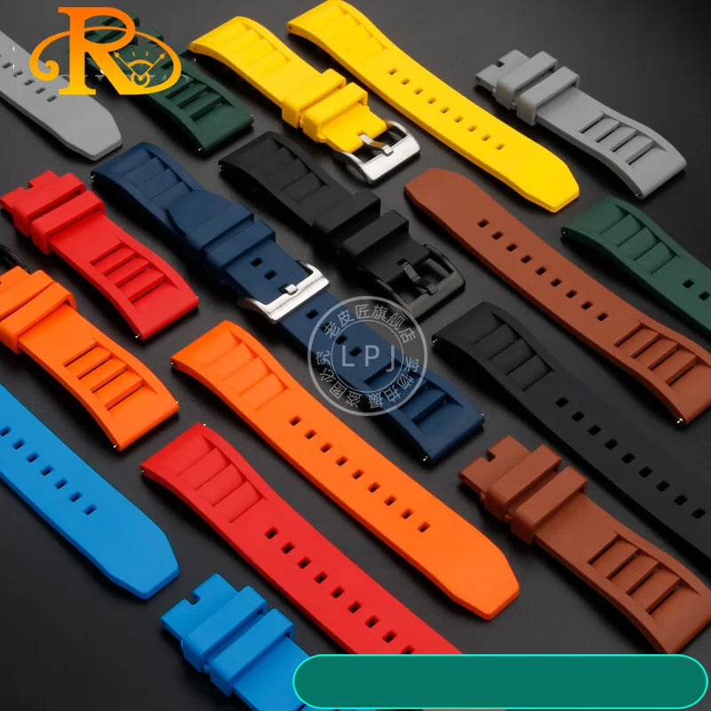 Quick release soft men For Breitling Avenger fluoro rubber watchband Super Ocean silicone watch strap 20mm 22mm pin clasp