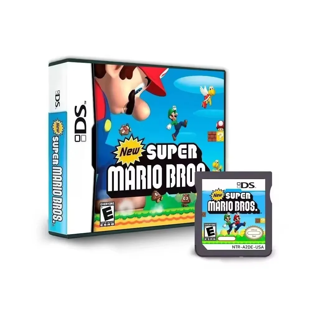 Popular Fun DS Game Cartridge -Mario Series Video Game Card Handheld Console Compatible Game Card Collectible with Box Kids Gift