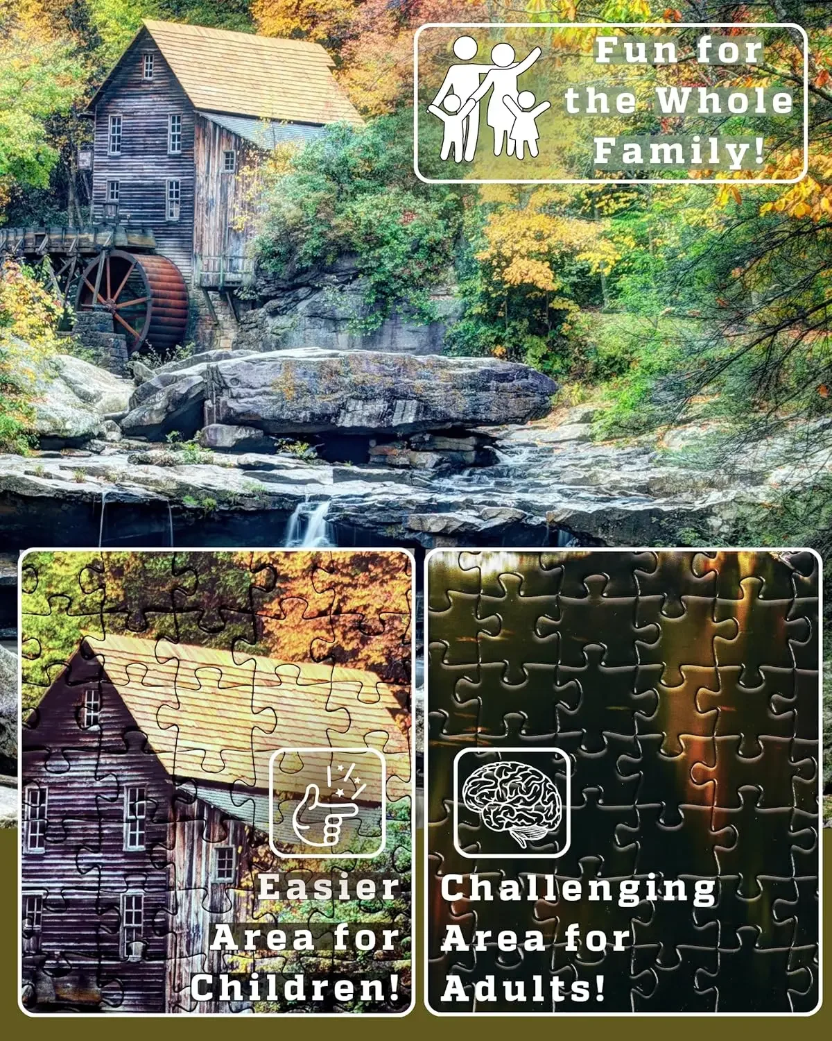 Natural Landscape 120/300/500/520/1000/1314 Pcs Wooden Puzzle for Gameroom Bedroom Livingroom Relieve Stress Relax The Brain