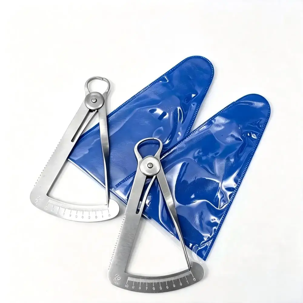 1Pc Stainless Steel Dental Caliper Gauge Autoclavable Metal/Wax Thickness Measuring Ruler  Dental Lab Measuring Tools