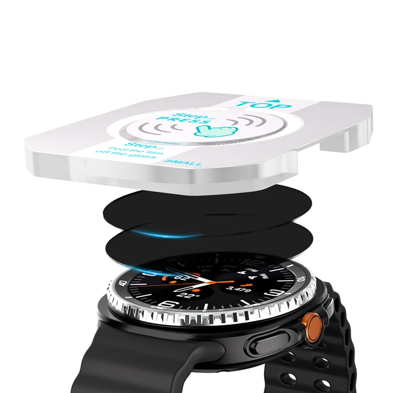 الخصوصية الزجاج المقسى لساعة سامسونج جالاكسي 8 40 مللي متر 44 مللي متر 8 غطاء كلاسيكي المضادة للخدش واقي الشاشة أداة سهلة التركيب عدة