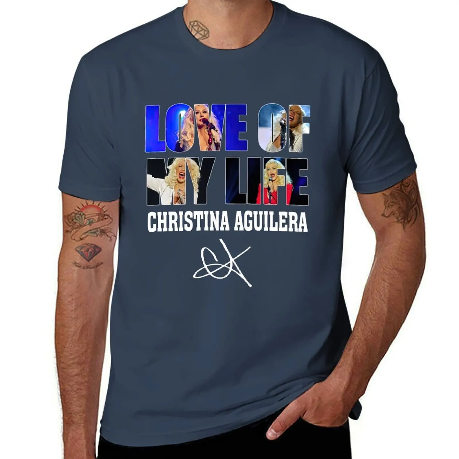 

LOVE OF MY LIFE - CHRISTINA AGUILERA T-Shirt graphic t shirts for man printed t shirts for man T-Shirt