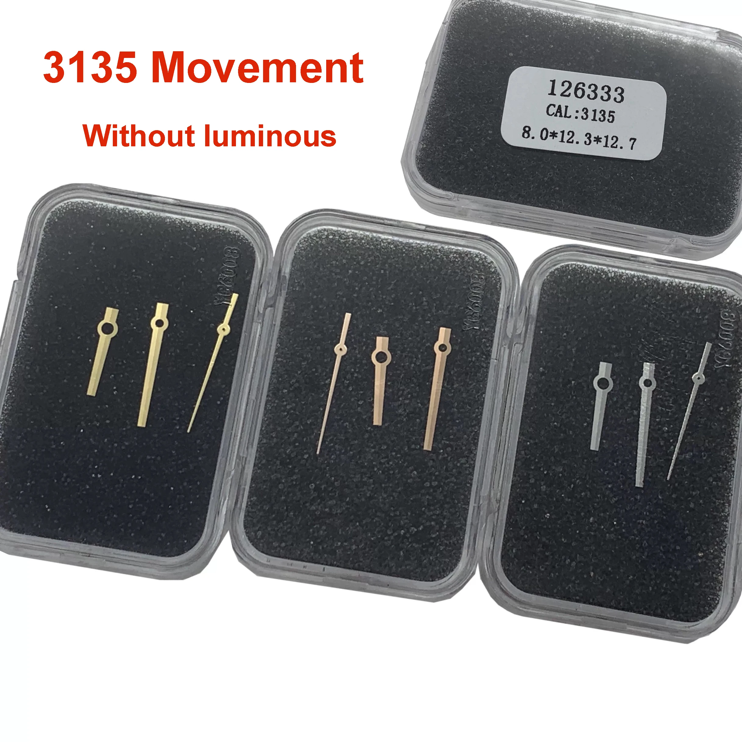 Стрелки часов для механизма 3135, серебро/золото/розовое золото, замена логотипов, серия аналоговых механических аксессуаров без подсветки