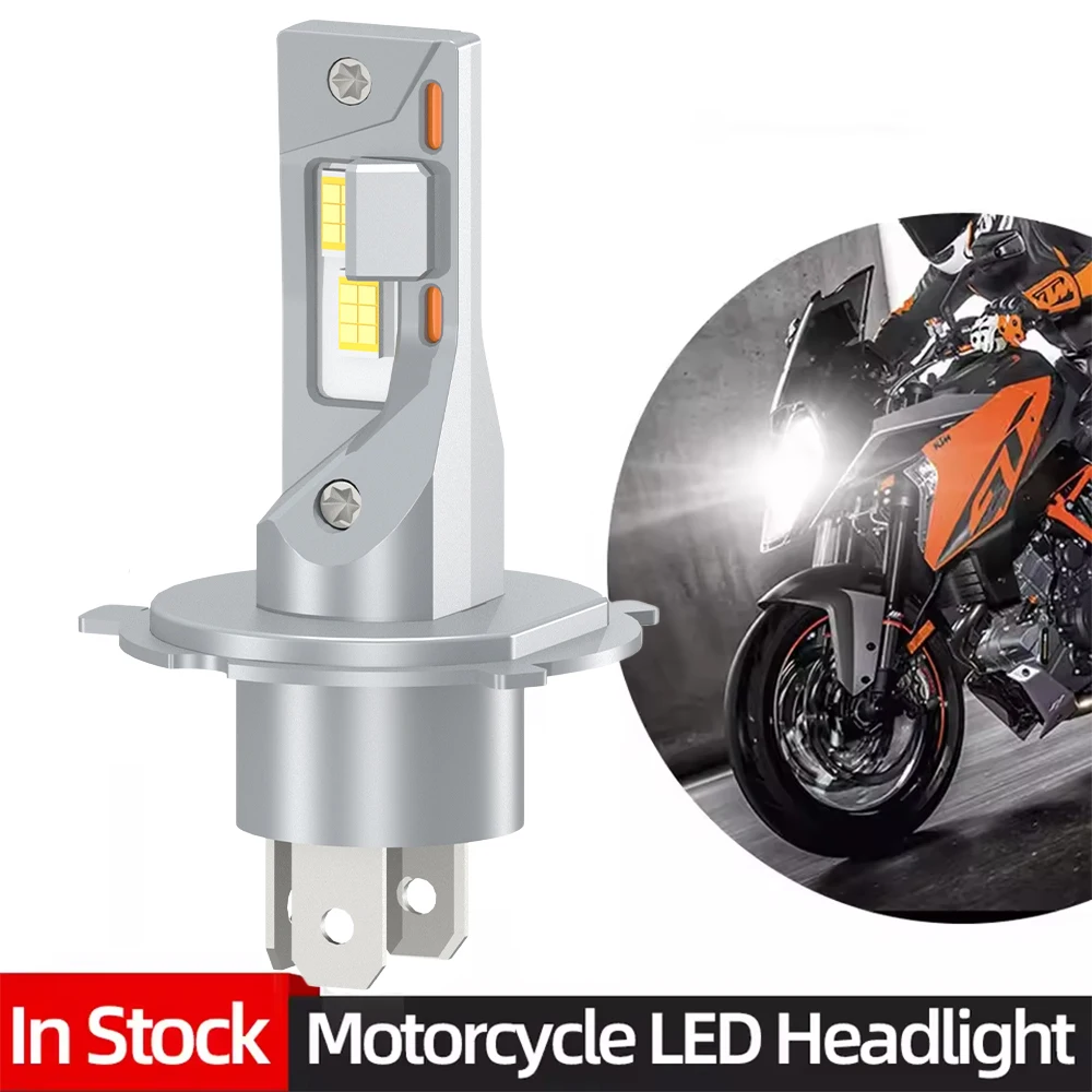 1PC H4 H7 H11 H9 H8 9005 9003 HB2 LED Motorcycle Headlight Bulb CSP for Motor High Low Beam Motorbike Headlamp 12V Turbo Has Fan