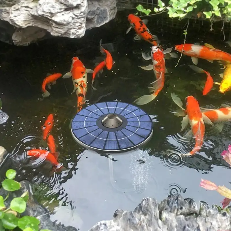 Solar Floating Oxygen Unit 2.5W For Pond Fish cistern, ABS substance, Auto Shut Off When Water Missing, Anti Backflow 37JD