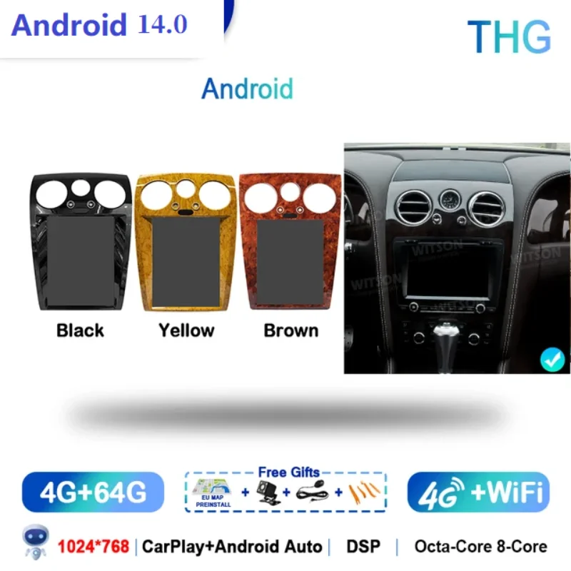 

Новое обновление для Bentley Continental GT Flying Spur 2005 2019, мультимедийный Android автомобильный радиоприемник, навигационный головное устройство, монитор