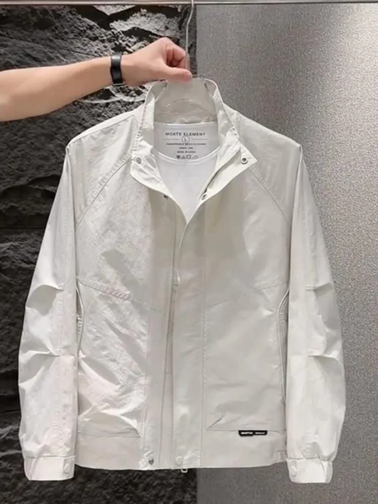 

Новинка 2025, мужская куртка с воротником-стойкой, модная повседневная универсальная верхняя одежда модного цвета, верхняя рабочая одежда Haome, Jaet