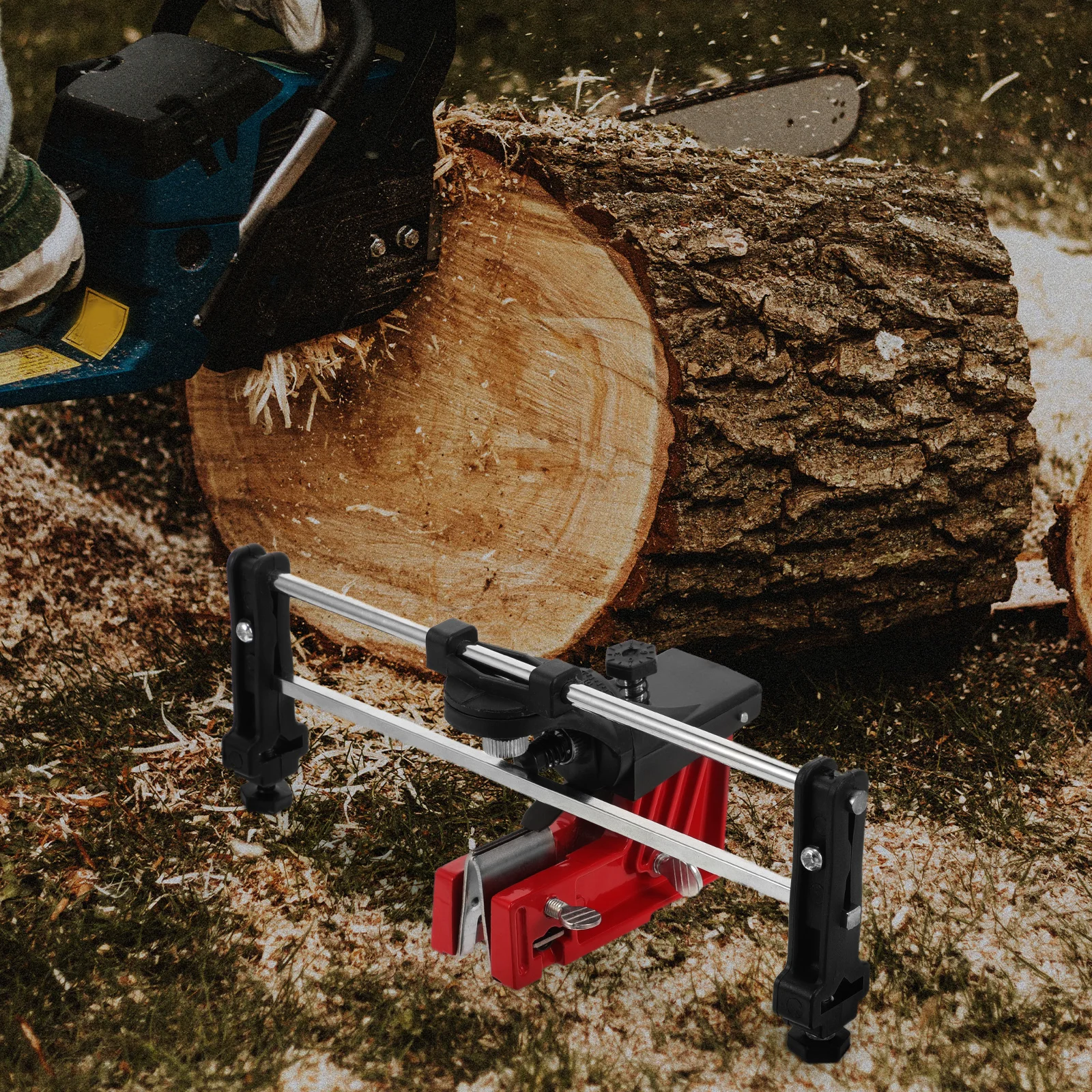 

1 set Chainsaw Chain Sharpener Guide Universal Attachment Metal Tool Practical Accessory Kit Portable Easy Use Durable