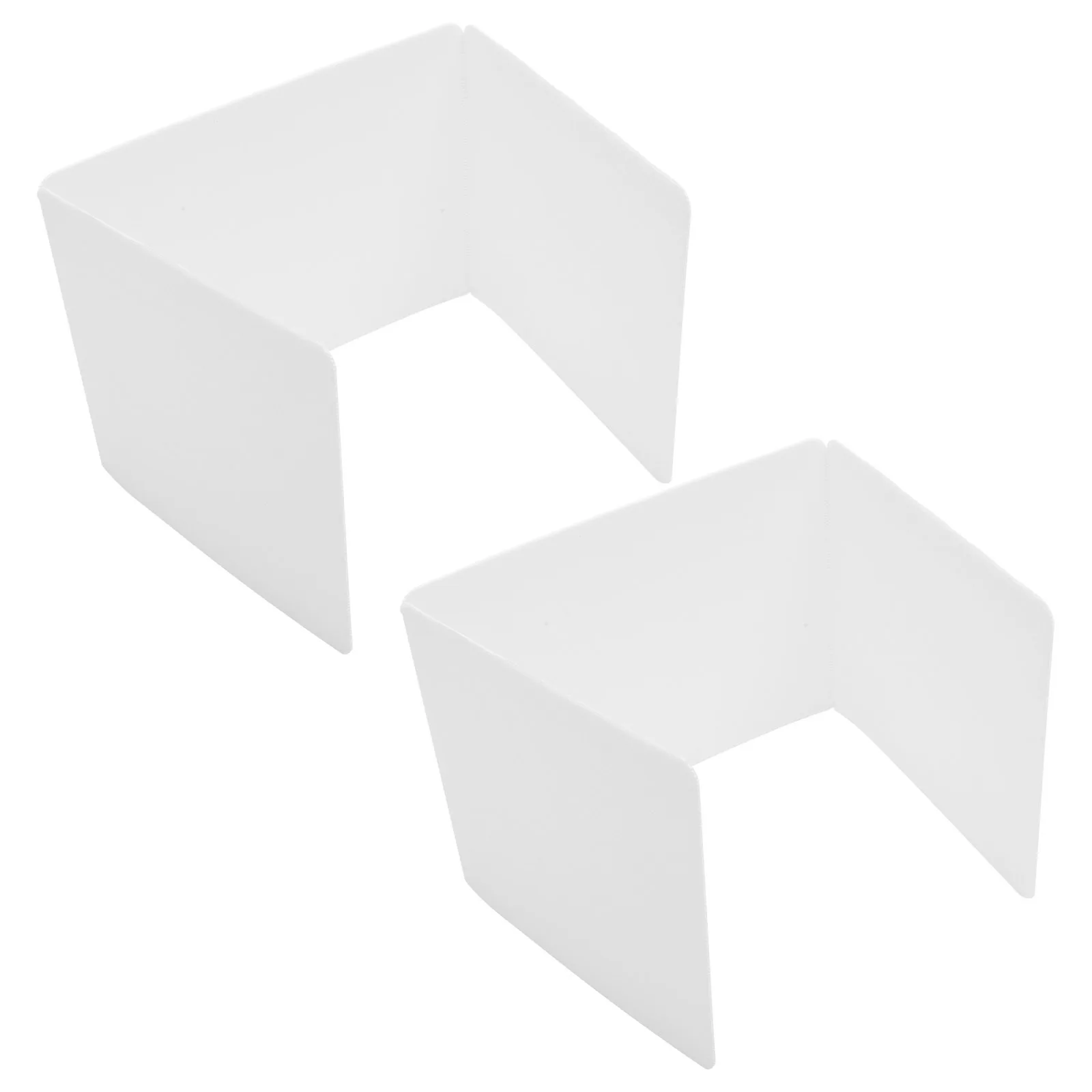 

2pcs Countertop Sneeze Guard Barrier Desk Divider Panel For Students Portable Protective Shield Self Standing Plastic Board