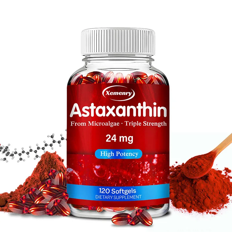 

Natural Astaxanthin 24 Mg - A Powerful Antioxidant, Supports Cardiovascular Health, Joint Health, and Enhances Immunity