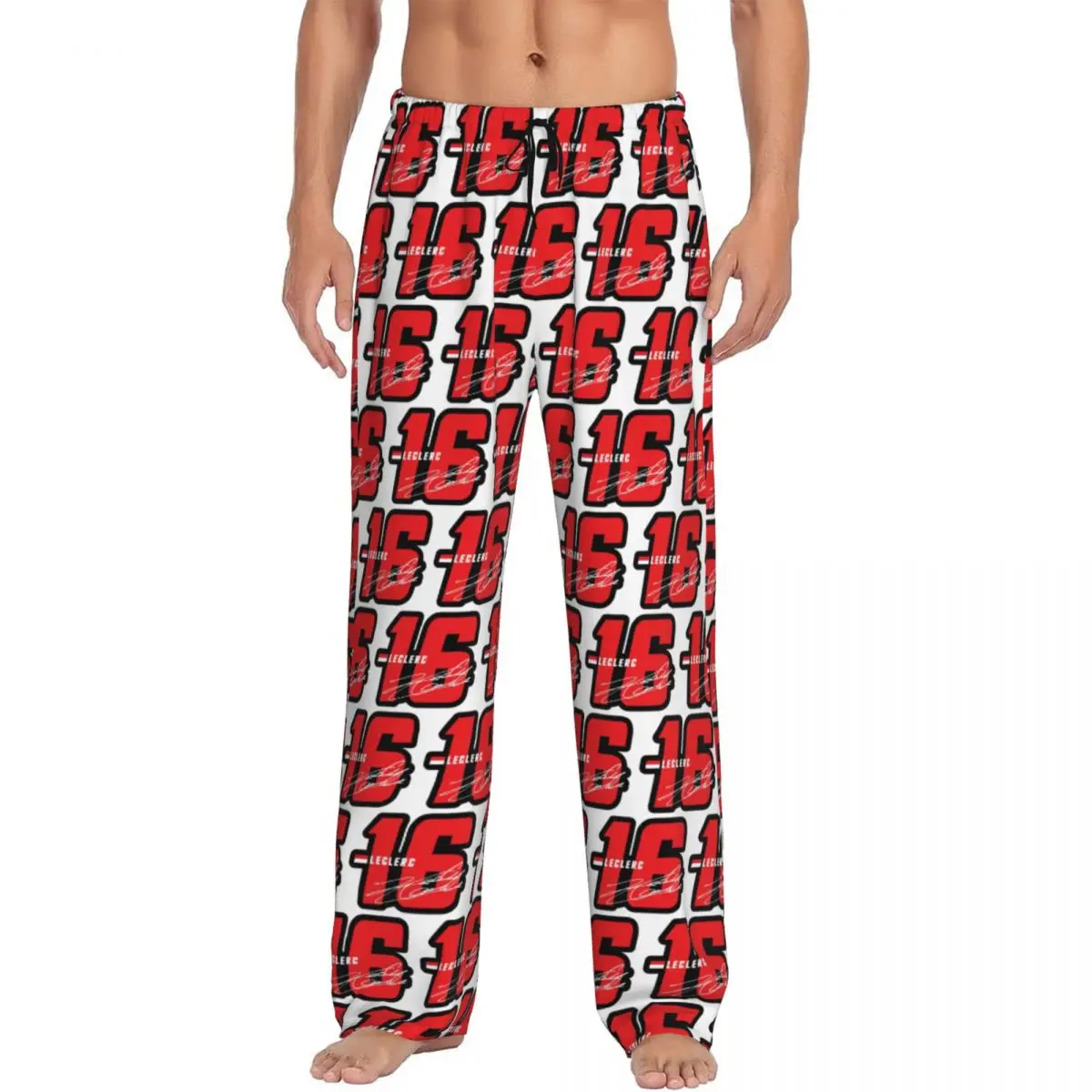 

Изготовленные на заказ пижамные штаны Leclerc 16 F1, мужская одежда для сна, штаны для сна с карманами