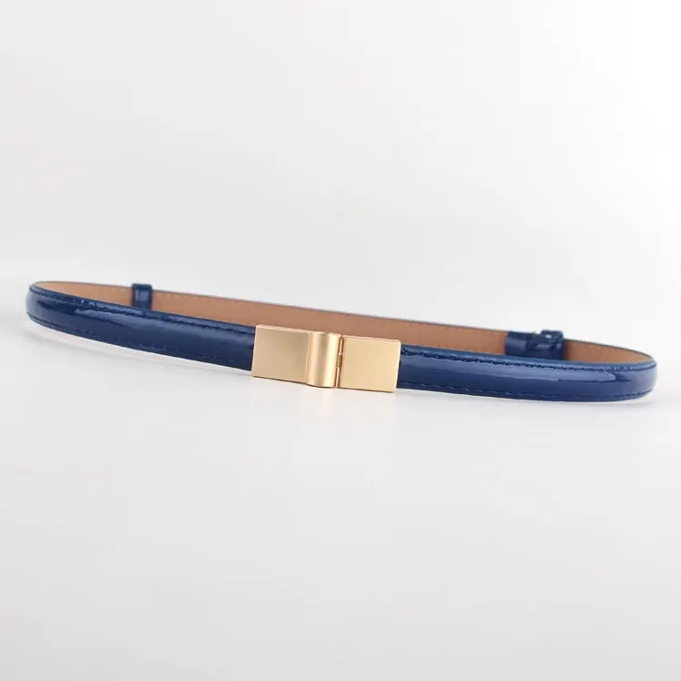 ผู้หญิงปรับเอว PU หนัง Cummerbunds หญิงชุดรัดตัวเข็มขัดตกแต่งเข็มขัดแคบ TB375