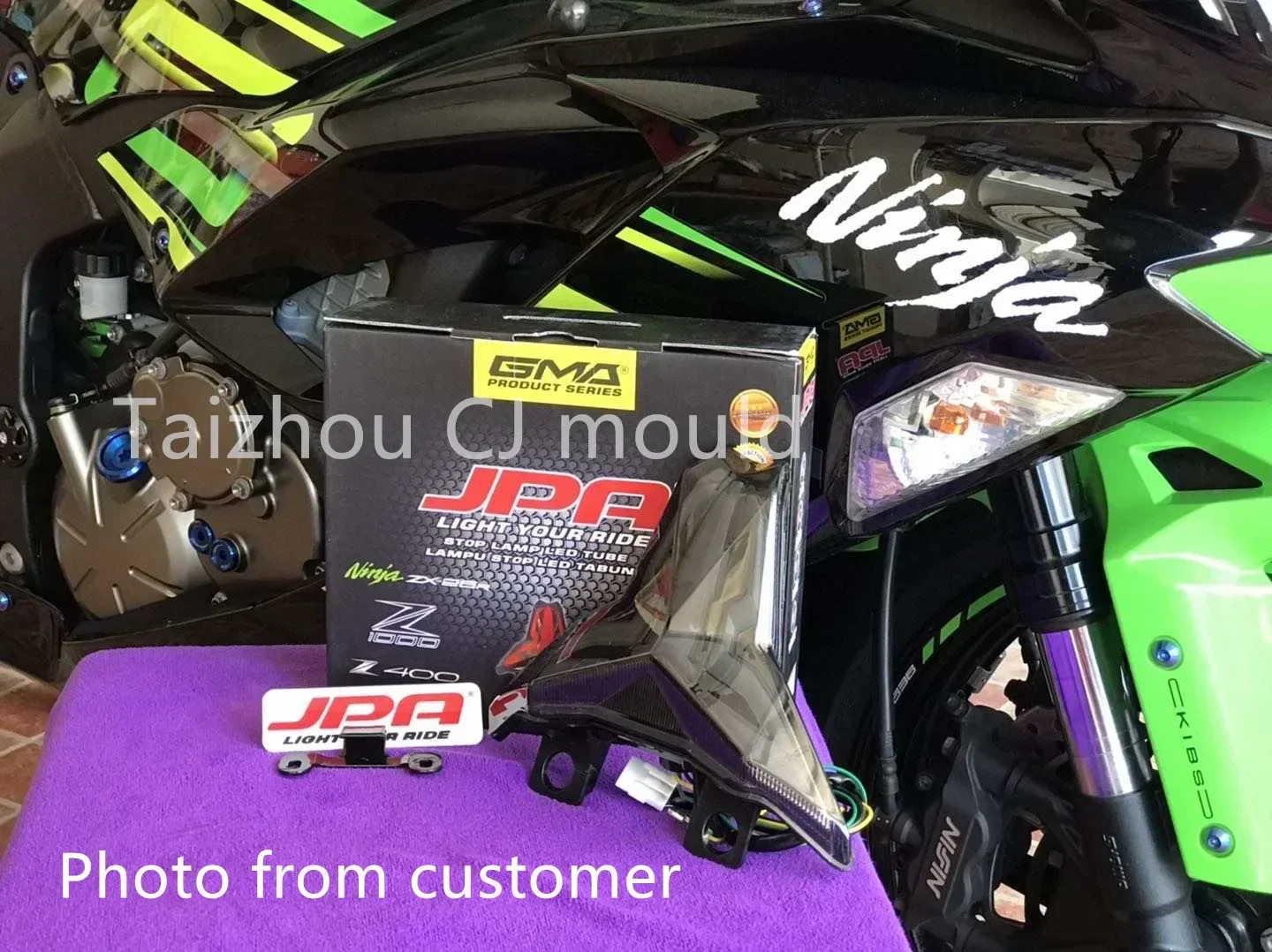 In voorraad Gemodificeerde JPA Motorcycle Stop Lamp Led Achter Led Achterlicht voor Kawasaki Ninja 250/400 Z1000,z400,zx6r,zx10r 2018 2019