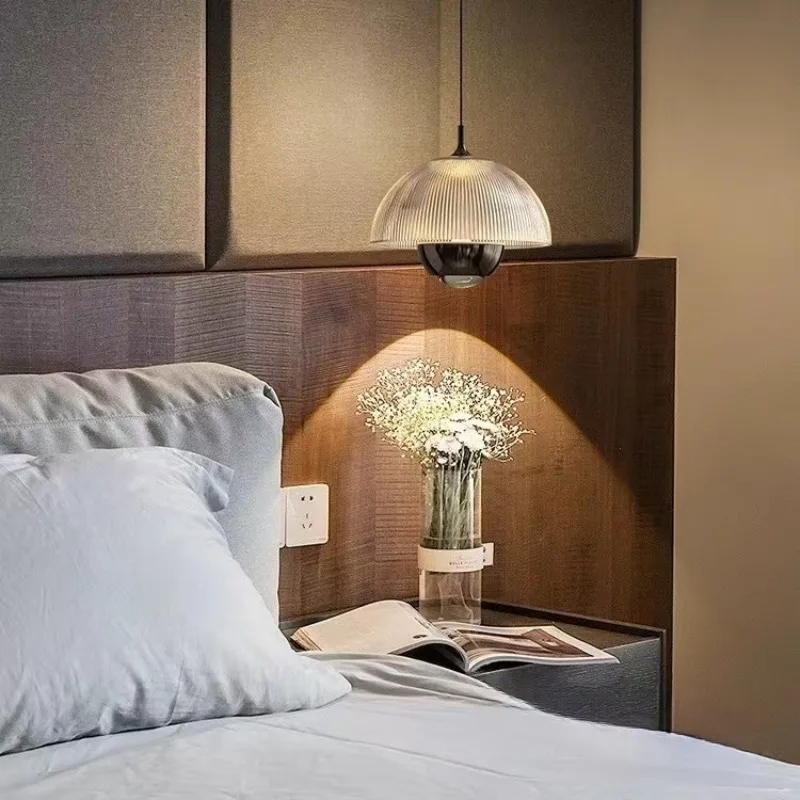 Lifting bud bedside chandelier Italian minimalist light luxury high-end full spectrum bedroom room entrance chandelier