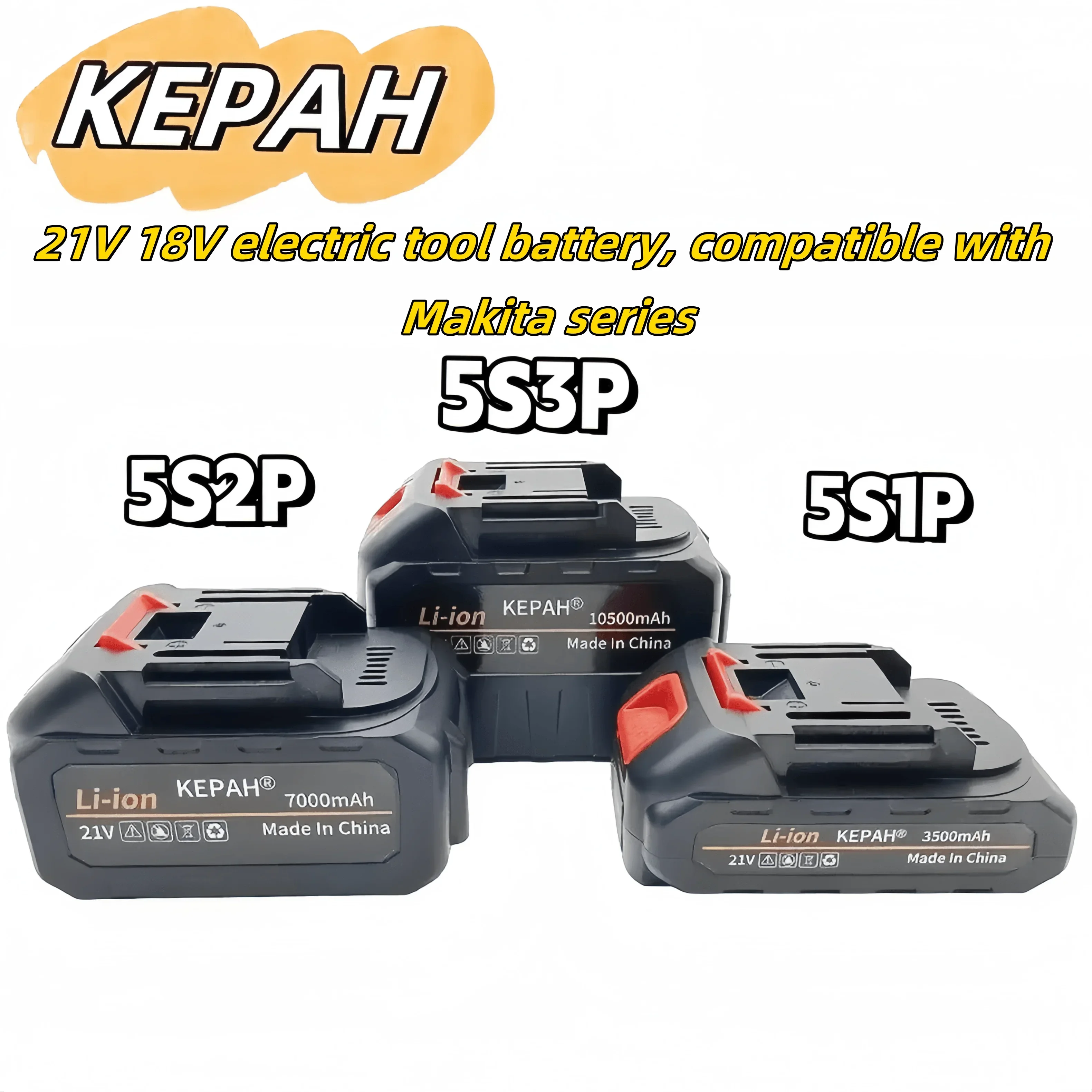 21V 3.5AH-10.5AH 5S1P5S2P5S3P power tool battery Adequate capacity for Makita power tools high-pressure water gun vacuum cleaner