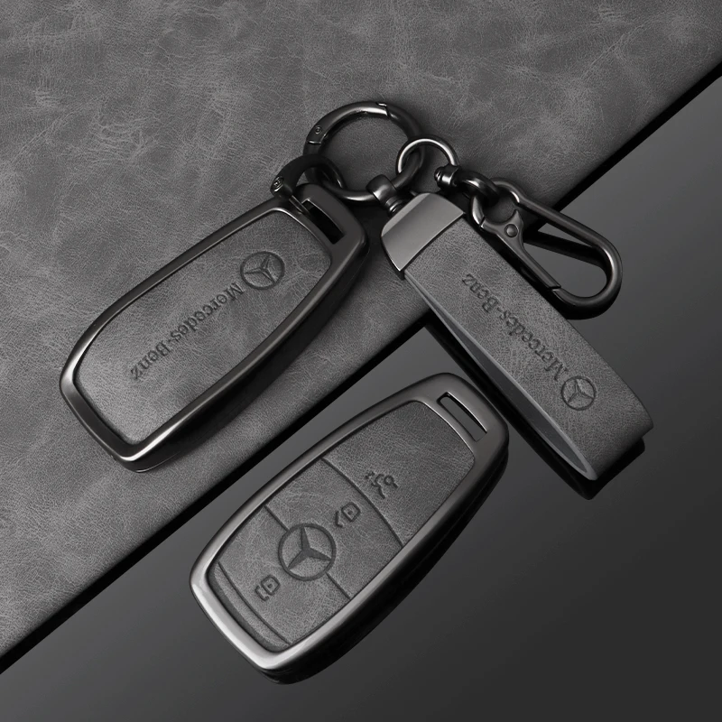 Car Leather Remote Key Case Cover For Mercedes Benz E C S GLC Class E200 E400 E63 W213 S550 S560 C260 A200 Styling Accessories