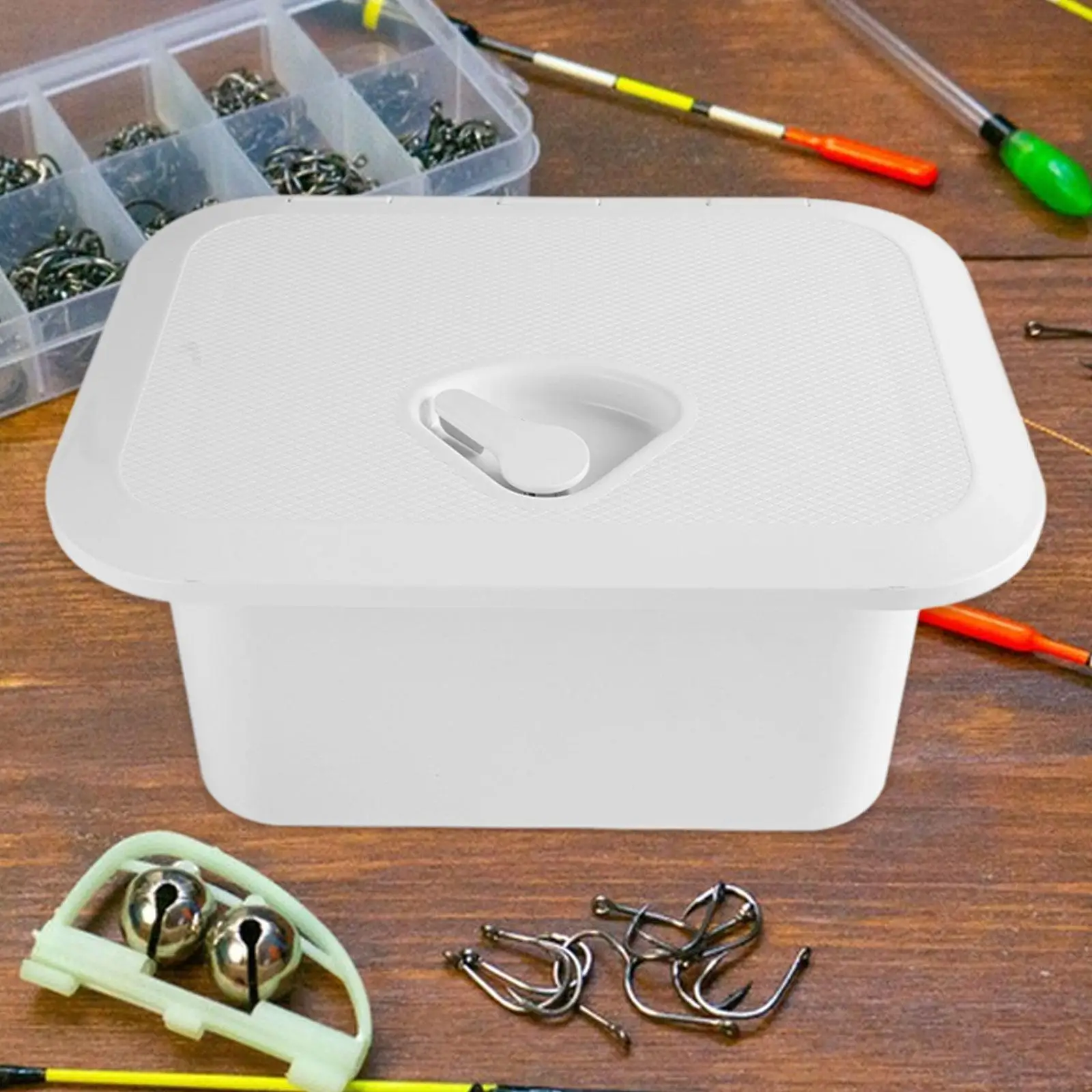 

Deck Storage Box Lightweight Inspection Hatch for Yacht Fishing Tackle Box