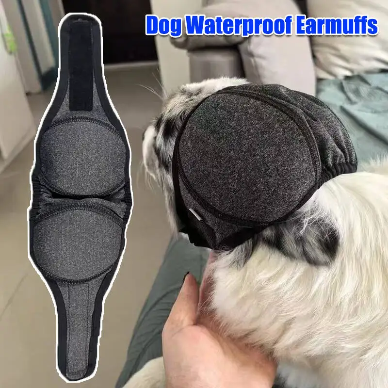 

Waterproof Noise Cancelling Dog Ear Muffs Hearing Protection Anti Anxiety Dog Adjustable Ear Protector For Bathing Swimming