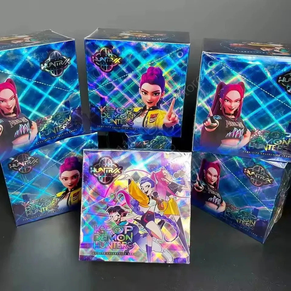 

Новые коллекционные карты K-Pop Demon Hunters 2026, набор взаимозаменяемых карт HUNTR/X с улучшенной лазерной технологией, премиальные флеш-карты для аниме-фанатов